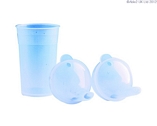 Clear Drinking Cup with Two Lids