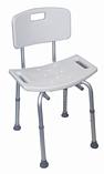 Adjustable Height Shower Stool with Back